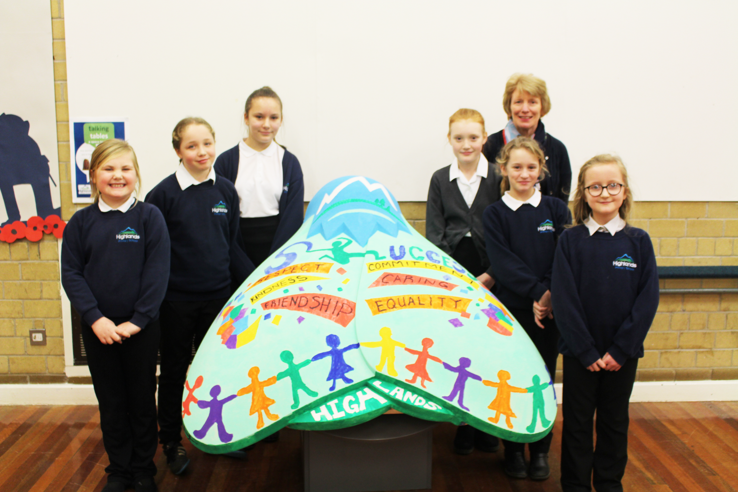 Strata Moth Decorated by Highlands School Students